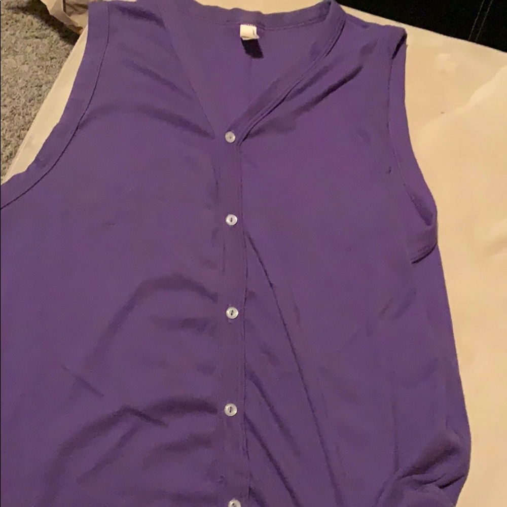 AMERICAN APPAREL PURPLE VEST- L